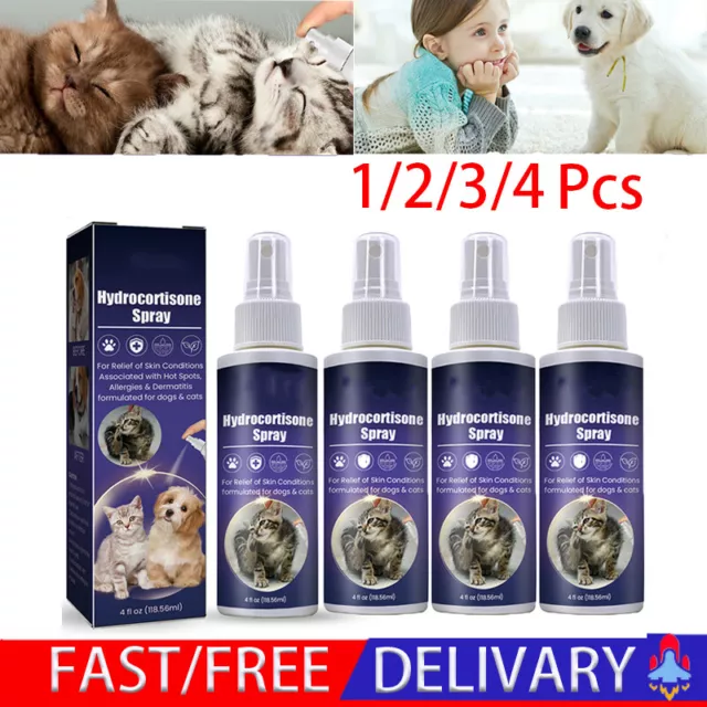 1-5Pcs New Hydrocortisone Spray Pet Anti Itching Spray For Dogs and Cats