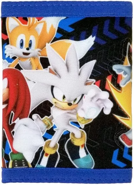 SONIC CHARACTERS PATTERN Sonic the Hedgehog 4 in. Bi Fold Wallet (Sonikku)