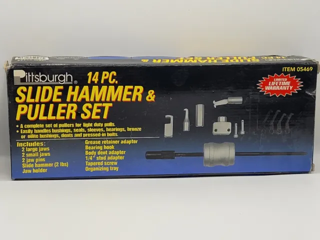 Pittsburgh 14 pc Slide Hammer & Puller Set 2 lb. 05469 ~MISSING~1pc
