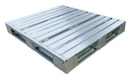 Zoro Select 4Vyh3 Rackable Galvanized Steel Pallet, 48 In L, 40 In W, 5 3/8 In H