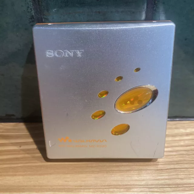 Sony MD Walkman MZ-E520 Minidisc Player MDLP  orange TESTED Working Good