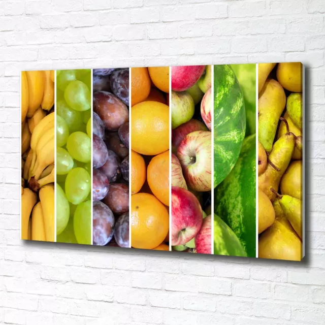 Cuadro Decorativo de Salón Impreso Sobre Lienzo 100x70 Frutas