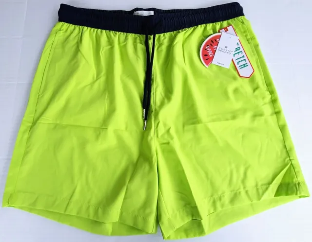 Public Record Shorts Men's XL Green Draw String Reg Fit Size XL