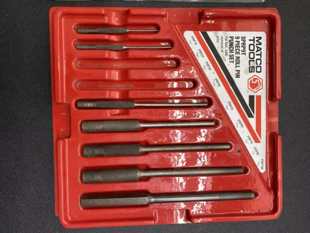 Matco Tools 7 Piece Roll Pin Punch  Set Sprp9T. Read Description