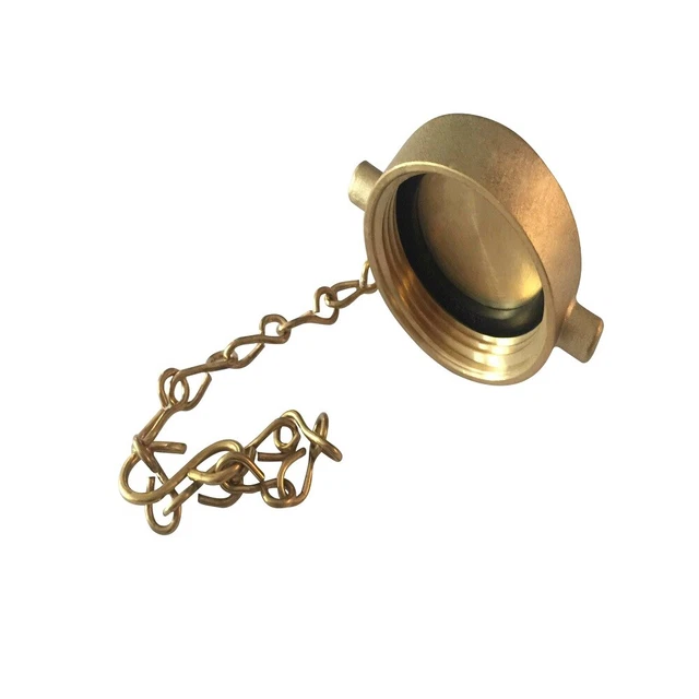 Brass Female Hydrant Cap Fire Hose Adapter 2 1/2" NH/NST
