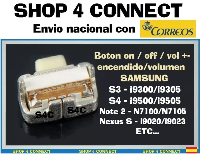 BOTON de ENCENDIDO ON/OFF POWER VOLUMEN SWITCH BUTTON para SAMSUNG S3 S4 NEXUS 5