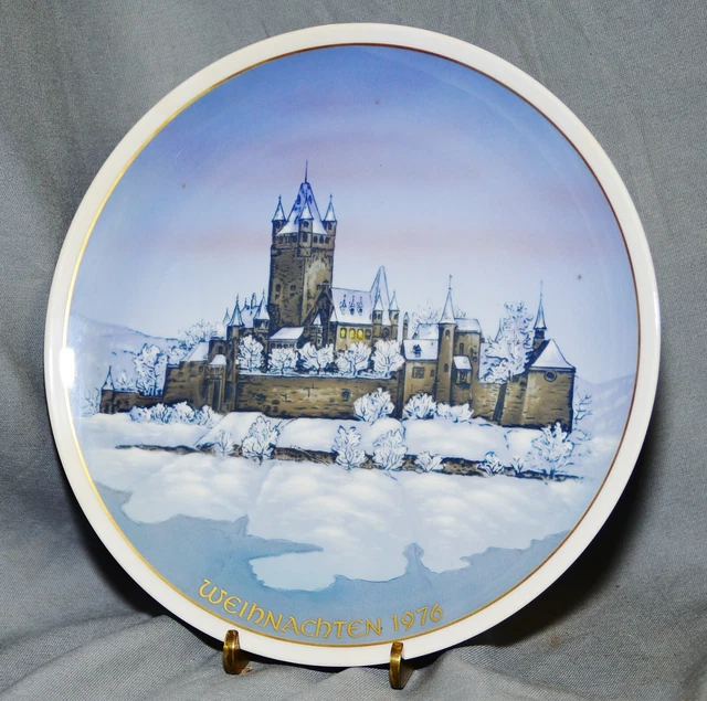 Piatto Natale Rosenthal,1976," Friburgo Münster ",Helmut Drexler,Dipinti Mano