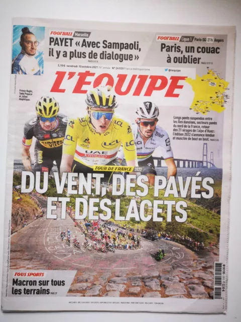 +++ L'EQUIPE N°24535 15/10/2021 L'édition du Tour de France 2022 +++