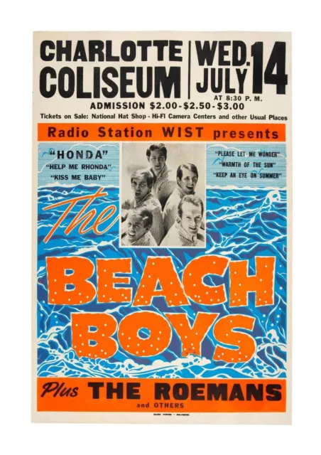 The Beach Boys concert poster 1 A4 mounted photograph poster Choice of frame.