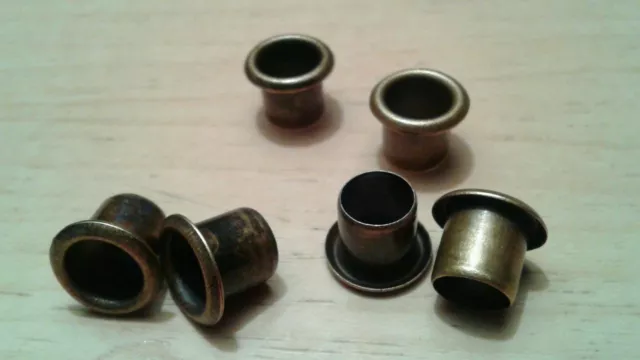 Set of 6 Vintage-Style Brass Tuner Bushings for Harmony Kay Silvertone Gibson