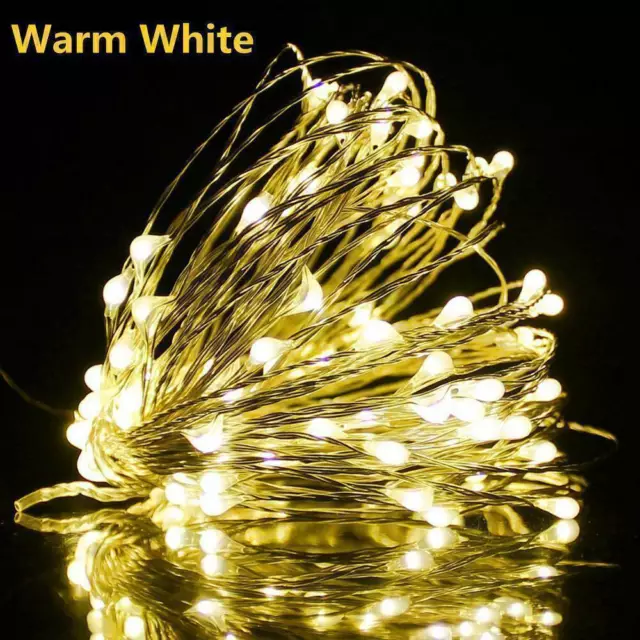 20/30/50/100/150LED Micro Rice Wire Copper Fairy String Lights Xmas Extra Bright