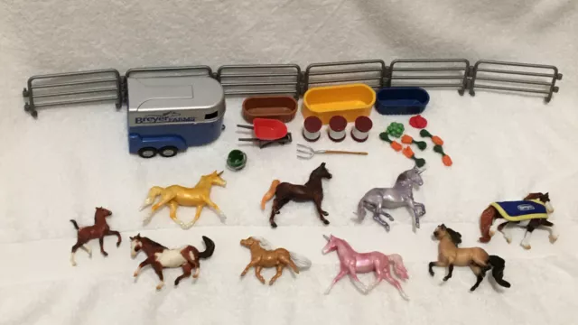 LOT OF 9 Pre-Owned Breyer Mini Whinnies Misc Accessories Unicorns Foals & More!!