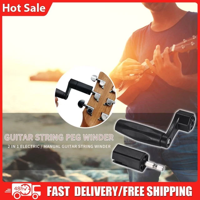 2 in 1 Guitar String Winder Bridge Peg Puller Electric Screwdriver Drill Bit