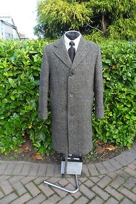 Dunn & Co. Genuine Crombie Cloth Very Heavy Tweed Overcoat Uk Made Size 42 Chest