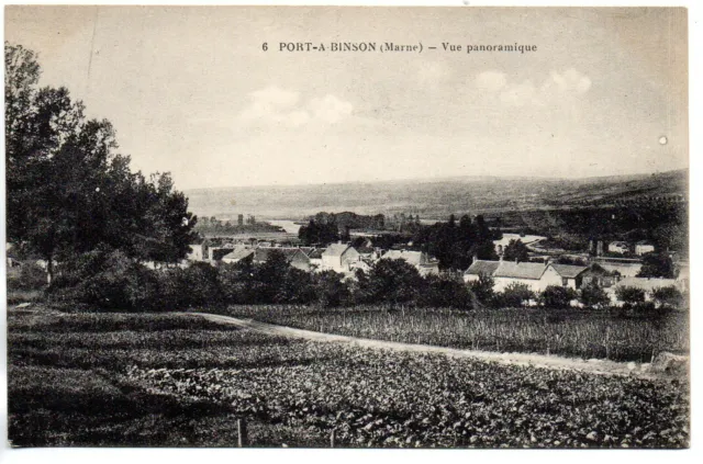 PORT A BINSON - Marne - CPA 51 - a beautiful panoramic view