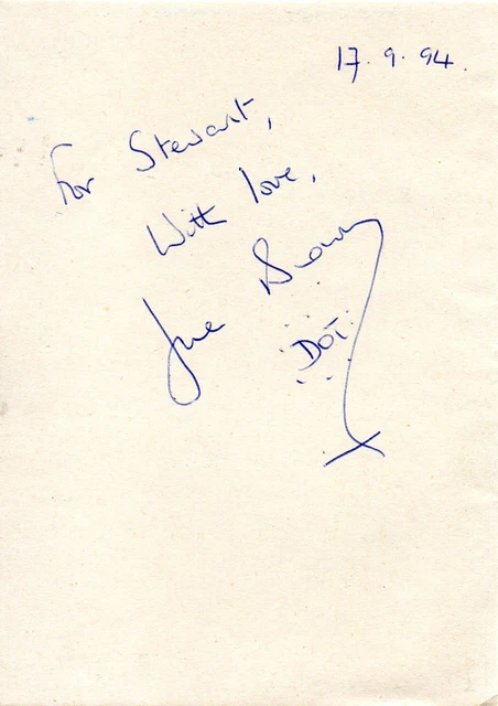 June Brown Autograph - Eastenders - Signed 7x5 Page - AFTAL