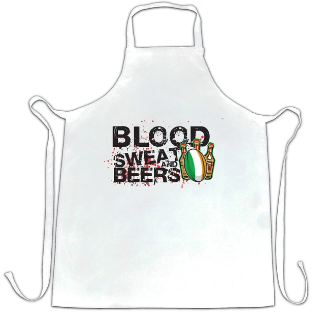 Irlanda Rugby Supporter Chef's grembiule sangue, sudore e birre sport sei nazioni
