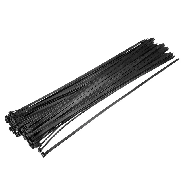 40 pezzi fascette di ricambio 18 pollici x 0,17 pollici nylon autofissante nero
