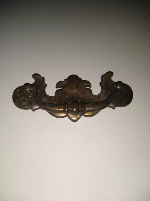 Ornate Large Vintage Antique Metal Drawer Pull 5.5"