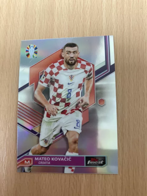 Topps Finest Euro 2024 Trading Card Mateo Kovacic Croatia Refractor Rare