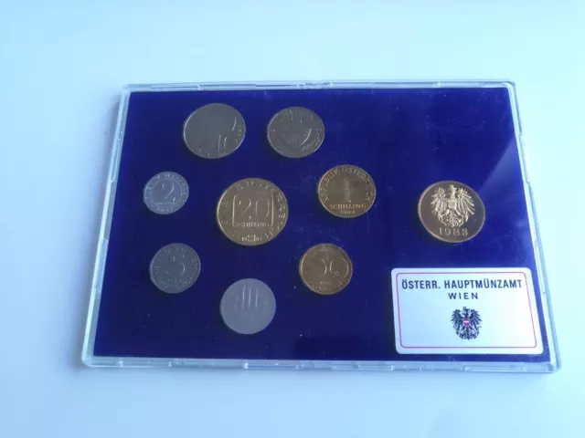 Kursmünzensatz KMS Österreich 1983, Polierte Platte PP, OVP #1