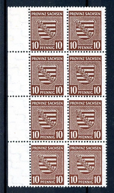 SBZ Provinz Sachsen 8er Block 78 Yb postfrisch Kurzbefund Jasch #HF190