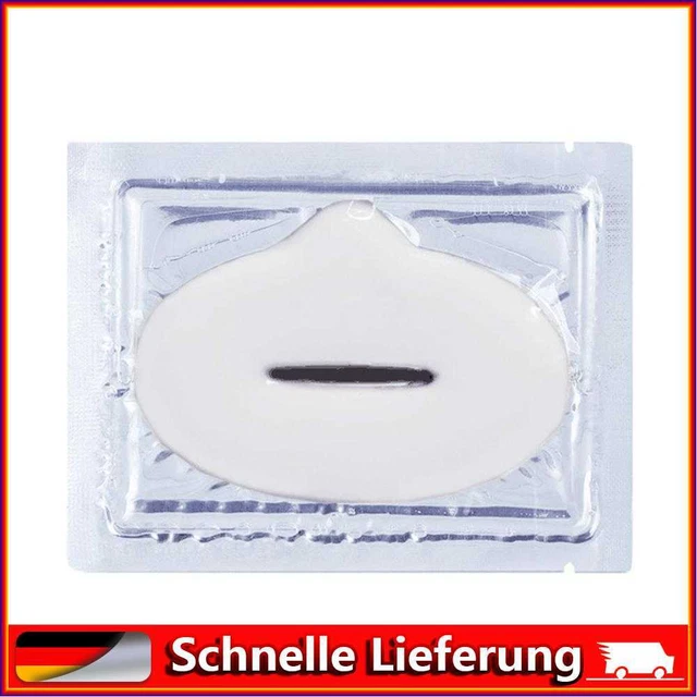 Almohadillas para máscara labial de colágeno para mujer humedad parche antiarrugas cuidado de labios (blanco)