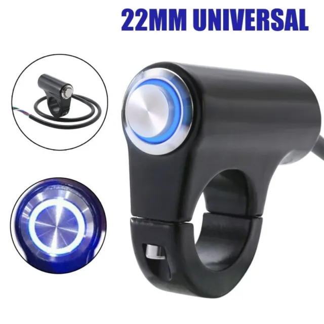 22mm LED Motorcycle Handlebar Headlight Switch Waterproof and Reliable