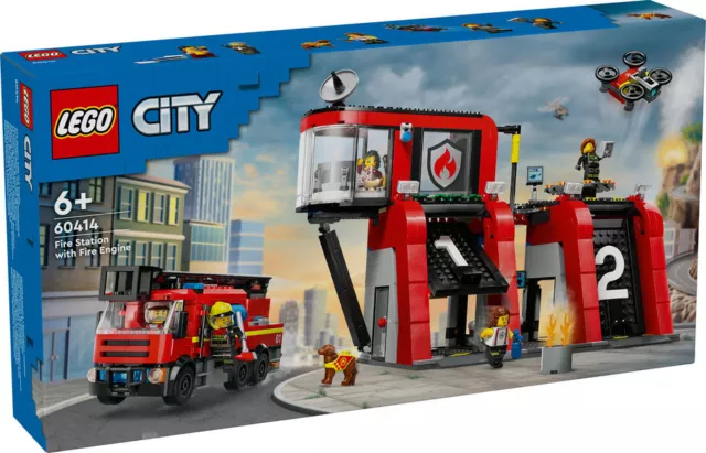 LEGO 60414 City  Caserma dei pompieri e autopompa  Fire