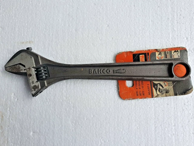 BAHCO 8072 Regolabile Chiave 10 " / 250mm Chiave Nero Finitura # Nuovo