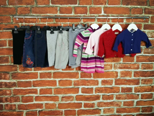 Pacchetto Jeans Bambine Età 3-6 Mesi Next M&S Ecc Top Jeans Leggings Rossi 68Cm