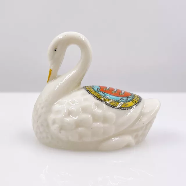 Vintage Willow Art China - Crested China Model Of Swan Figurine - Ongar Crest