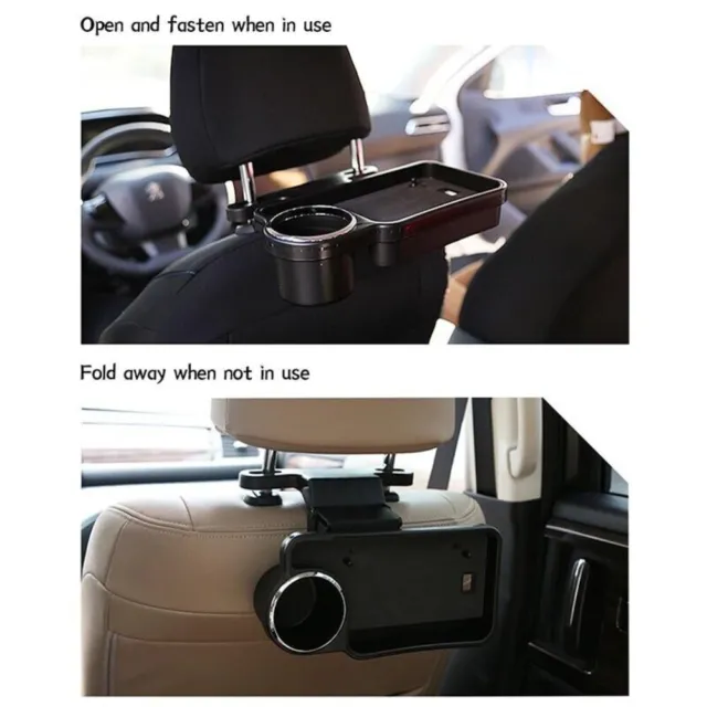 Rear Drainage Cup Holder Vehicle Oddments Rack Dining Tray for Car Seat Back