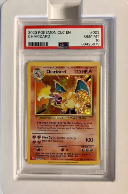 Pokemon Charizard CLC 003 EN Holo TCG Classic Collection 2023 PSA 10