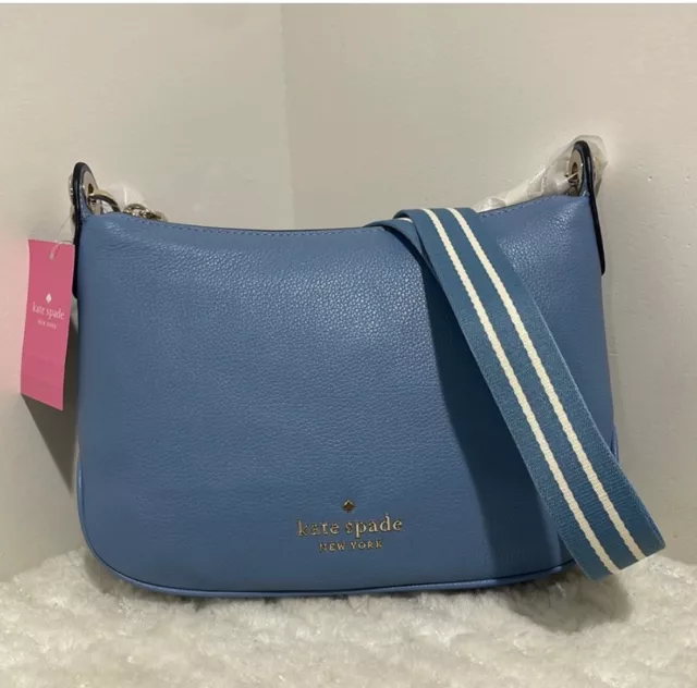 NWT Kate Spade New York Rosie Small Leather Crossbody in Dusty Blue Color