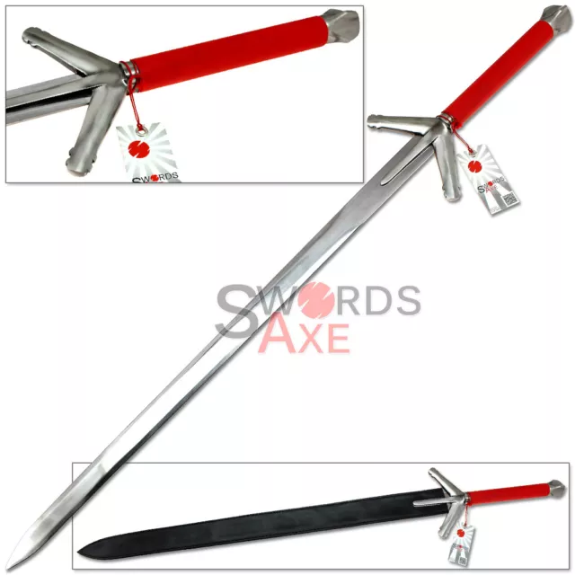 Geralt White Silver Witcher Sword Netflix Adaptation Steel Replica