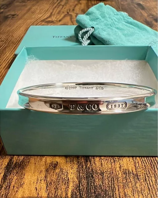 Tiffany & Co.1837 Narrow Bangle Bracelet Sterling Silver 925 Accessory Jewelry