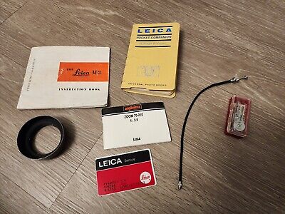 Tarjeta de acompañante y servicio de bolsillo Leica M3 manual y Leica y temporizador y Leitz Haminex