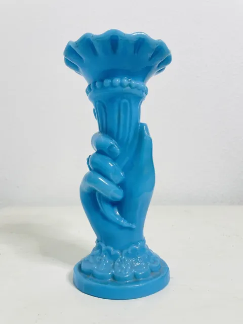 Jarron Opalina Azul Vintage