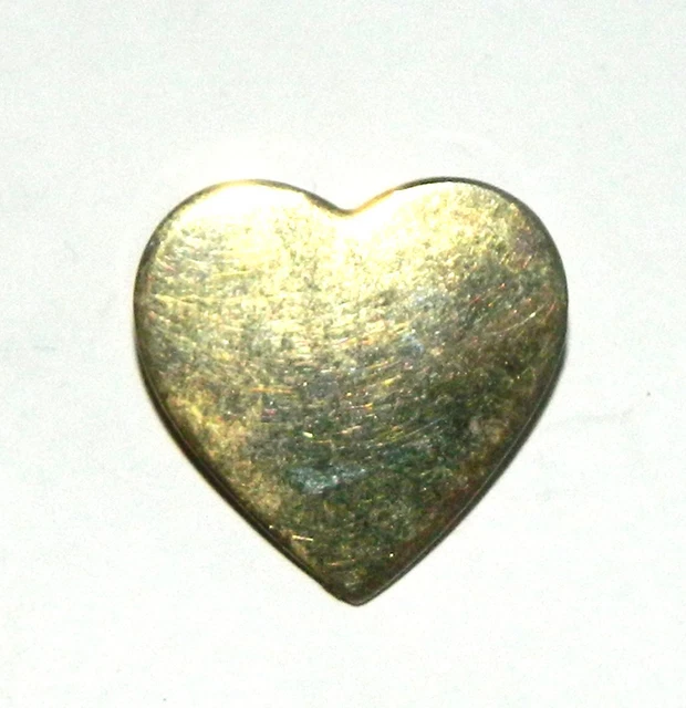 Broche Cœur Vintage Jacques Esterel - Métal Doré Et Résine Verte, Made In France Années 80, Occasion