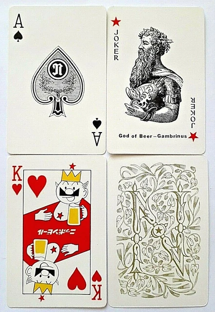 Vintage Playing Cards Nintendo Lager Advert Non Standard 52 & 1J 1970 Freepost