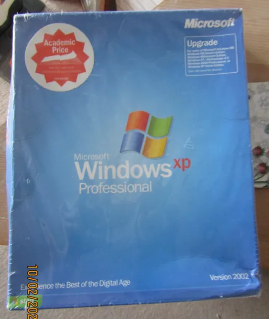Microsoft Windows XP Professional aggiornamento inglese vendita al dettaglio accademico scatola sigillata