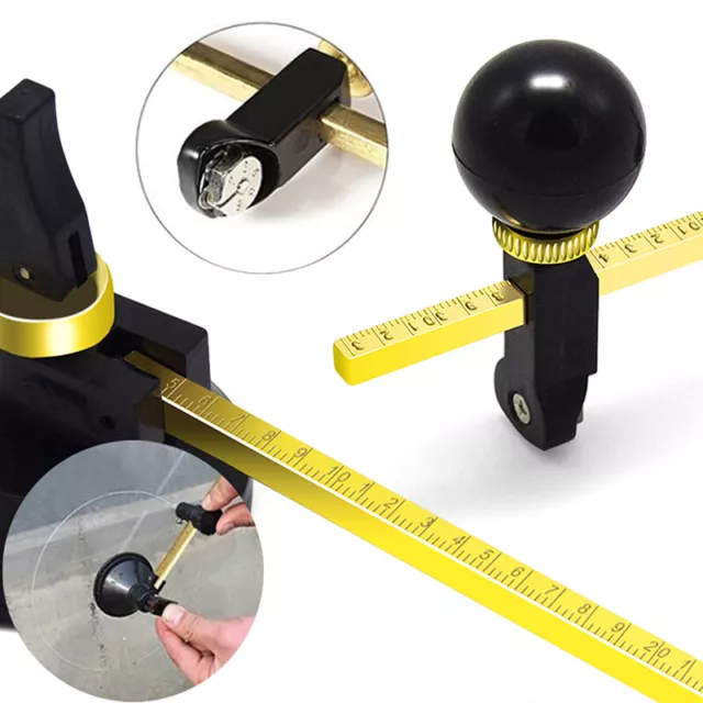 1* Professional Circle Circular Glass Cutter With Round Handle Suction Cup' q-2