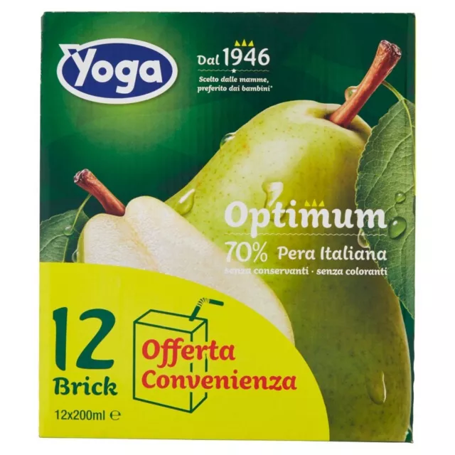 Yoga Pera Optimum 12X200ml (1 confezione)
