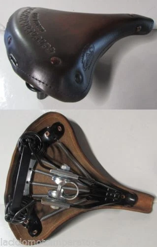 Sella Vintage Montegrappa In Vero Cuoio - Modello 1990 Oxford Club Nero | Doppia Molla Antiurto - Foto 8
