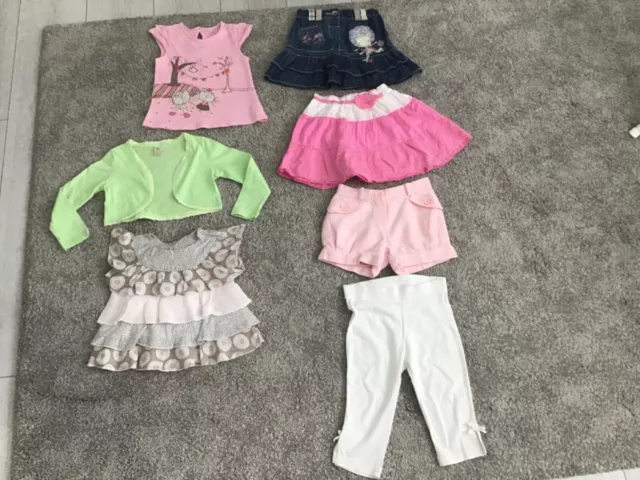 Bundle Of Girls Clothes Leggings Skirts Tops Shorts Shrug Age 18-24 Months