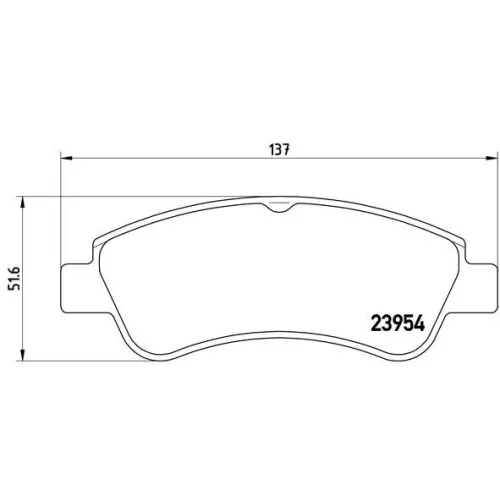 1 Bremsbelagsatz, Scheibenbremse BREMBO P 61 066X XTRA LINE