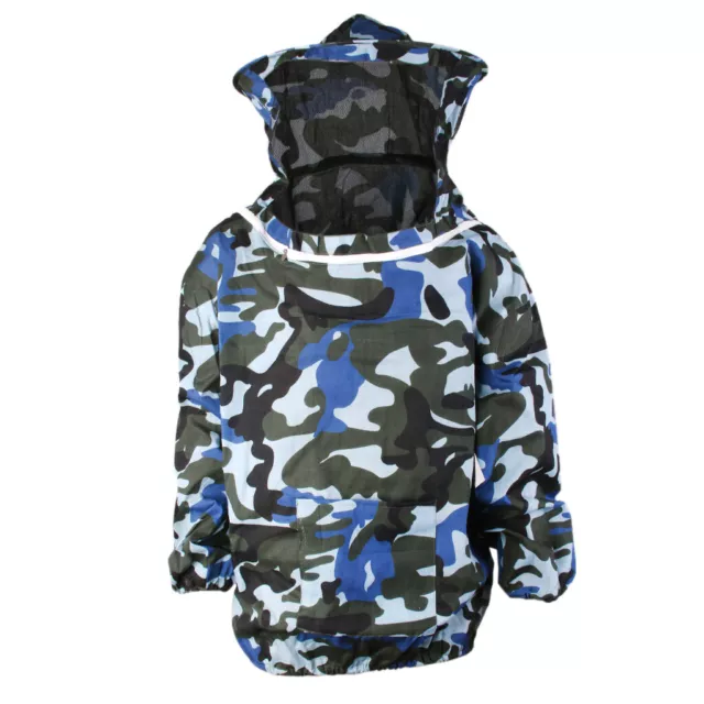 Imkerei Jacke mit Hut und Schleier Maske One Size   Blue Camo