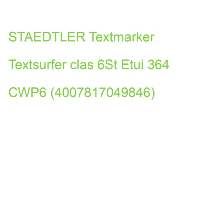 STAEDTLER Textmarker Textsurfer clas 6St Etui 364 CWP6 (4007817049846)