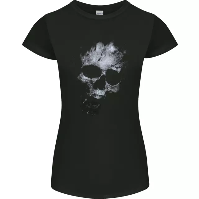 Freaky Skull Biker Gothic Womens Petite Cut T-Shirt